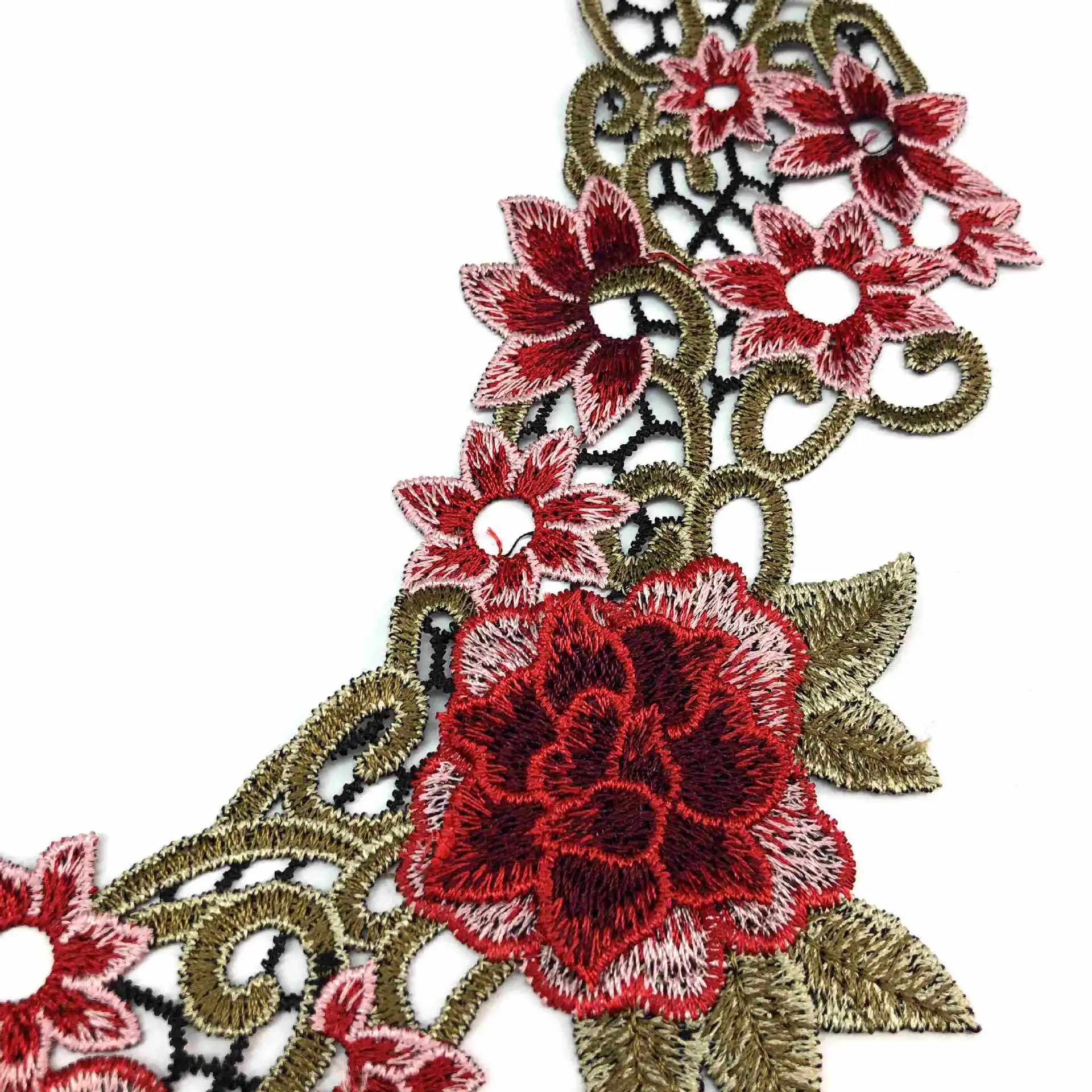 Hollow ethnic embroidery collar flower water-soluble embroidery applique clothing accessories embroidery tassels accessories