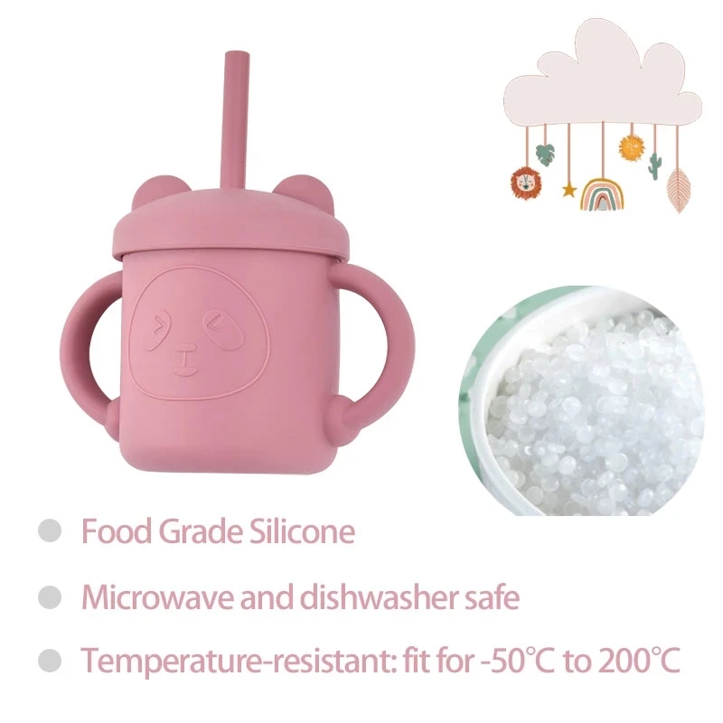 Baby Silicone Drinking Feeding Cups For Children Leakproof Set