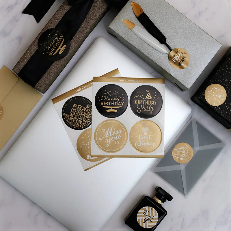 Zmol оригинальная подарочная упаковка, наклейки, Подарочная коробка, украшение на день рождения, сделай сам, клейкая бумага, конверт ручной работы, Уплотнительная паста