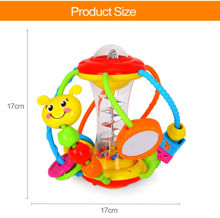 HOLA TOYS 929 Клак и скользящий шар для активного отдыха детские развивающие игрушки-погремушки для малышей захватывающий шар головоломка многофункциональный шар