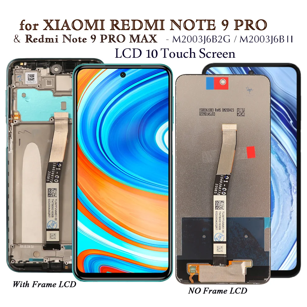 For Xiaomi Redmi Note 9 Pro Lcd Display 