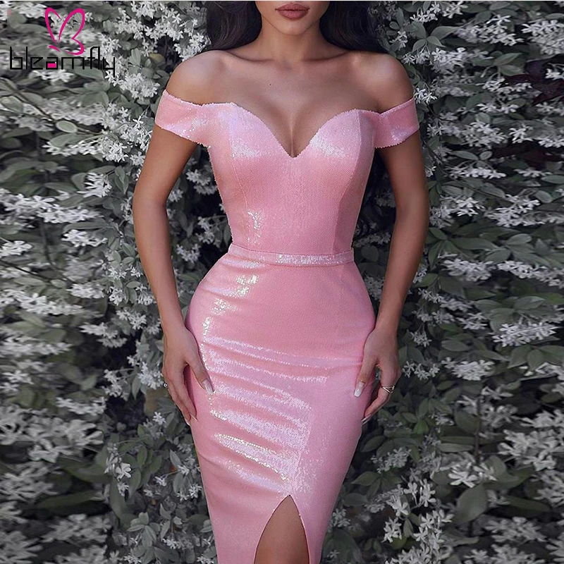 bodycon sparkly midi dress