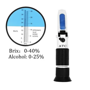

Alcohol refractometer alcohol concentration detection of liquor alcohol refractometer 0-80 alcohol refractometer rice wine preci