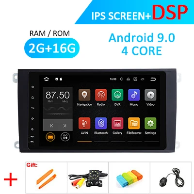 DSP ips Android 9,0 мультимедийный плеер gps для Porsche Cayenne S Cayenne GTS 2003-2010 Радио Навигация без DVD головное устройство - Цвет: 2G 16G DSP