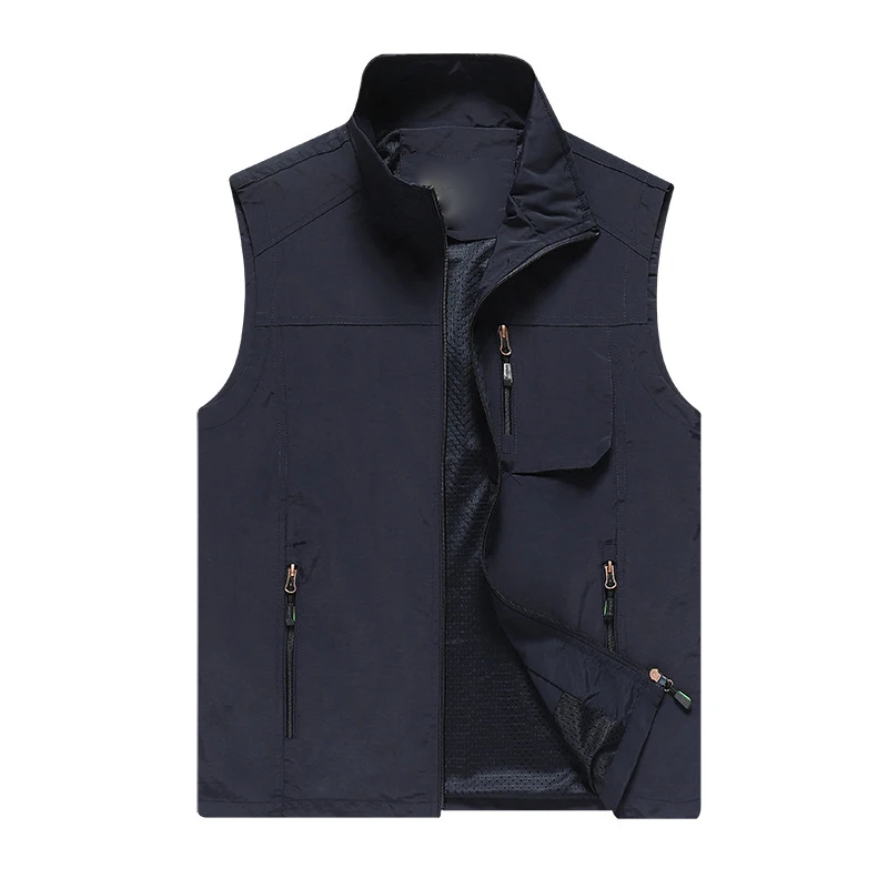 Men Casual Sleeveless Vest Hip Hop Waistcoat Thin Outerwear 4 Colors Plus Size Man Summer Coat Mens Vest