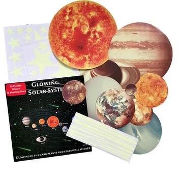 

Decorative Bright Wall Sticker Solar System Living Room Gift Glow In The Dark DIY Star PVC Nine Planets Bedroom Ceiling Kids