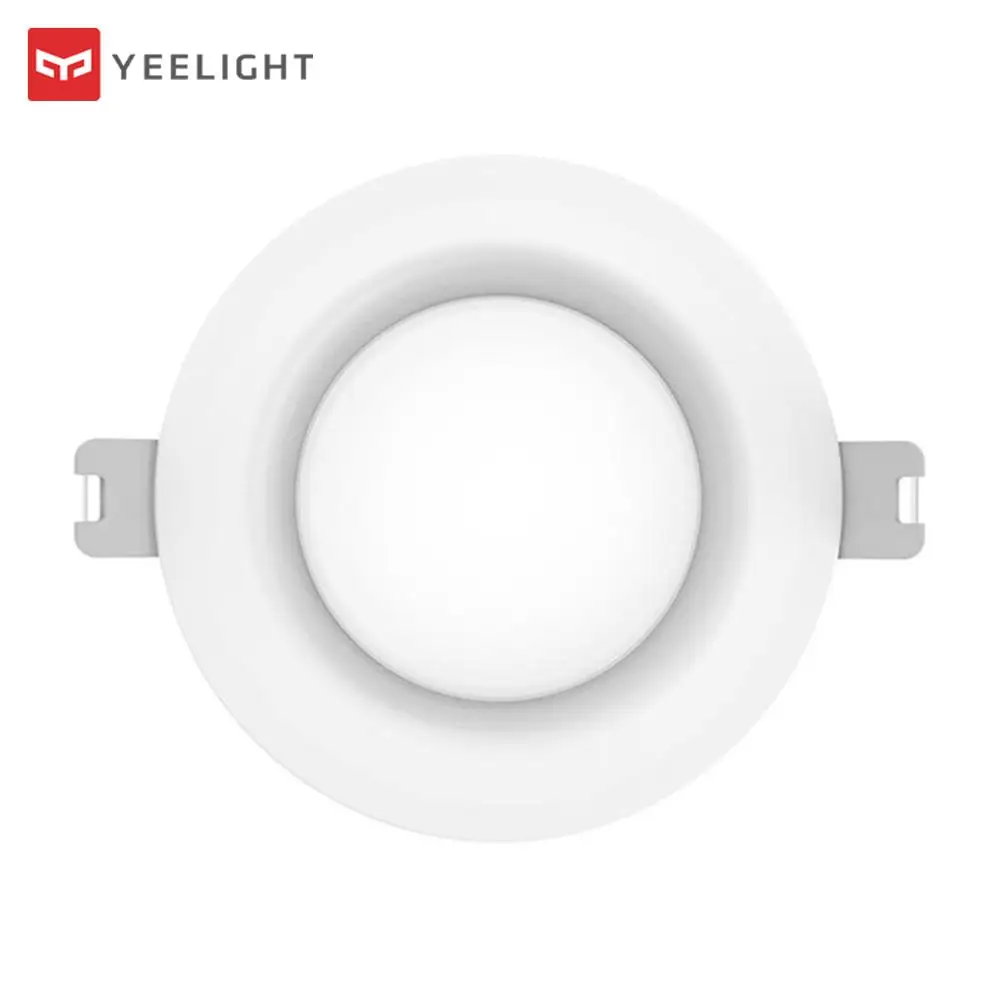 [Хит] xiaomi Yeelight светильник Теплый желтый/холодный белый Круглый Встраиваемый светодиодный потолочный светильник для xiaomi smart home kit