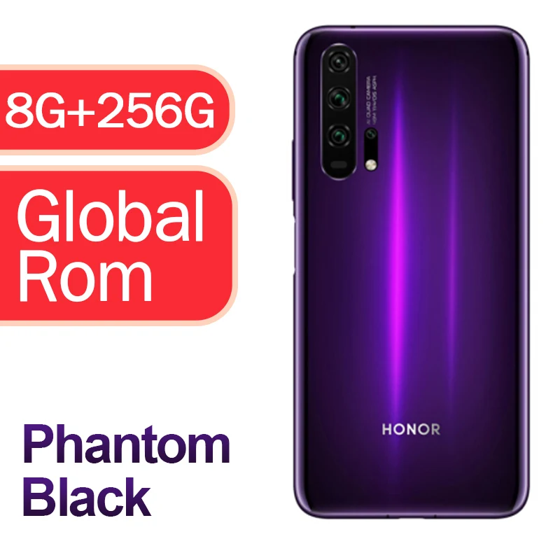8G256G Phantom Black Honor 20 Pro, телефон Kirin 980, Android 9,0, 6,26 дюймов, ips, 2340X1080, 8 Гб ram, 256 ГБ rom, МП, huella dactilar, NFC - Цвет: 8G256G Phantom Black