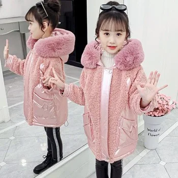 

2019 Fashion Children Winter Jacket Girl Winter Coat Unisex Boys Warm Outerwear Wool Stars Down Coats For Teenage 4-14 Years