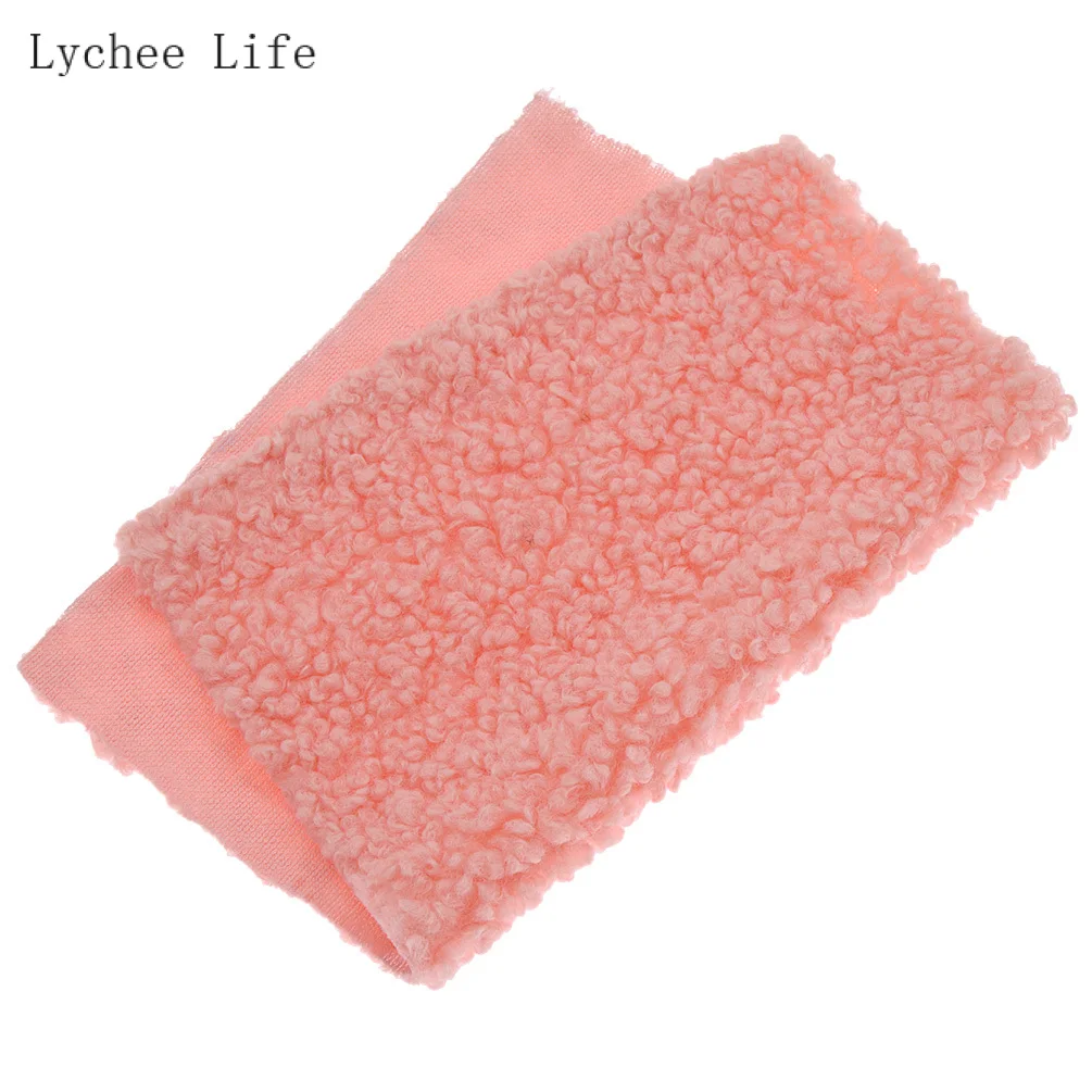 3 Lychee Life A4 коралловый хлопок бархат плюшевая ткань мягкая теплая Кукла Одежда для домашних животных перчатка подкладка утолщенная овечья шерсть ткань Diy шитье - Цвет: 3