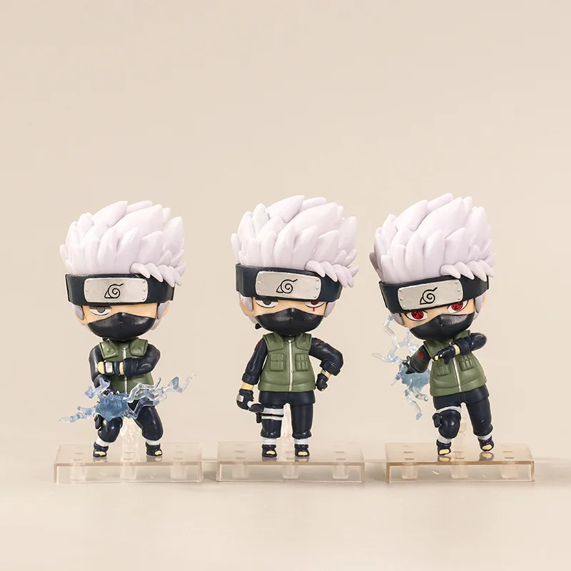 

3 Naruto Figures, Anime Peripheral Cartoon Chidori Rachet Kakashi Doll Toy Decoration home decoration accessories decoration