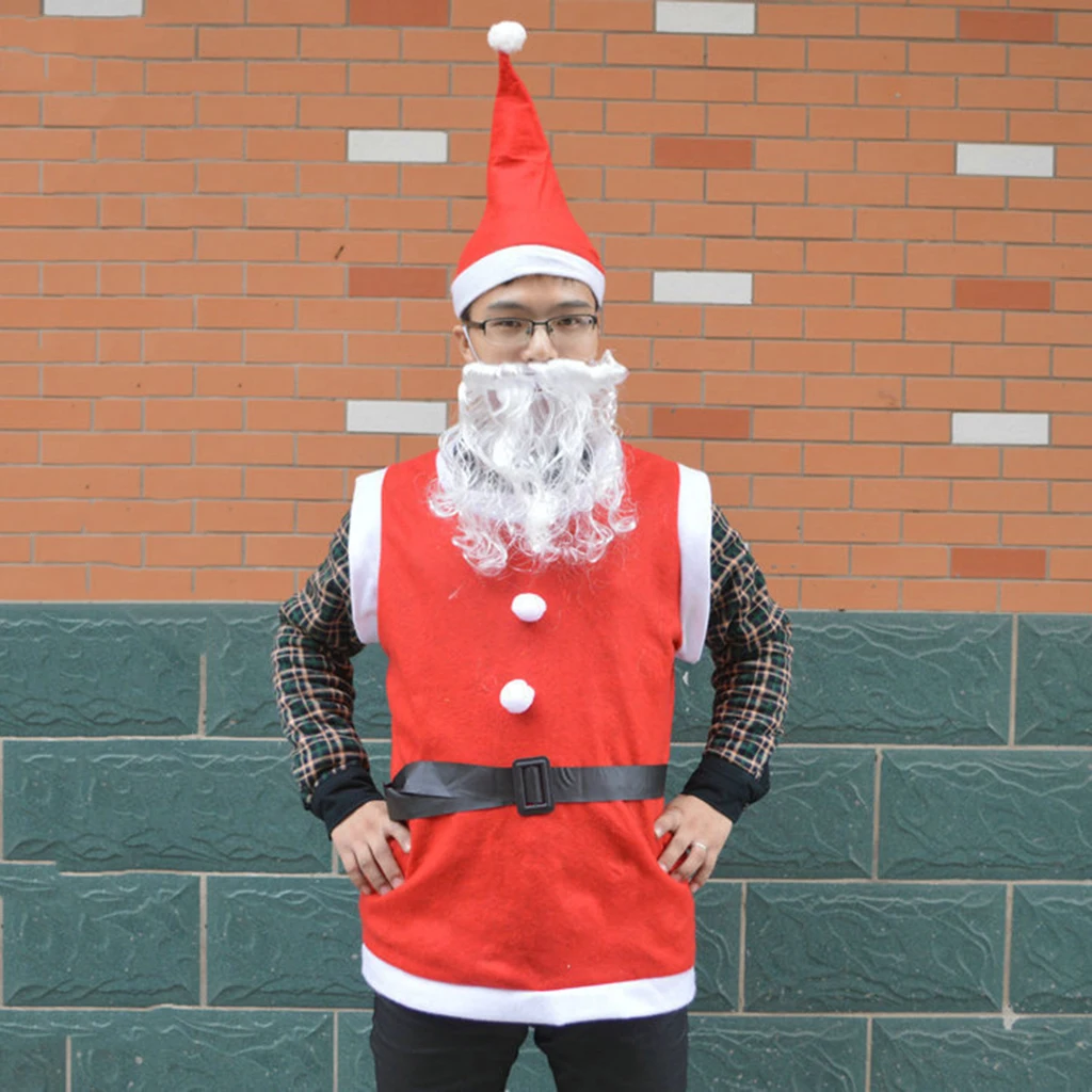 Santa Claus Beard Christmas Costume Cosplay Props Fancy Dress Party Accessories