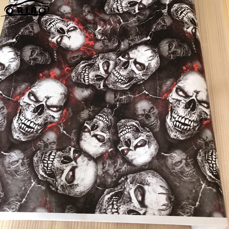Skull Sticker Bomb Wrap Film-5