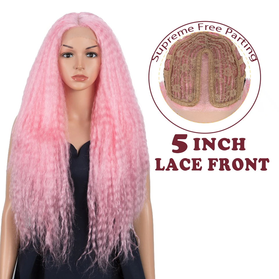 

Magic Cosplay Synthetic Lace Front Wig Long Wig Cosplay Curly 32 Inch Ombre Blonde color Wig Synthetic Lace Front Wig For Women