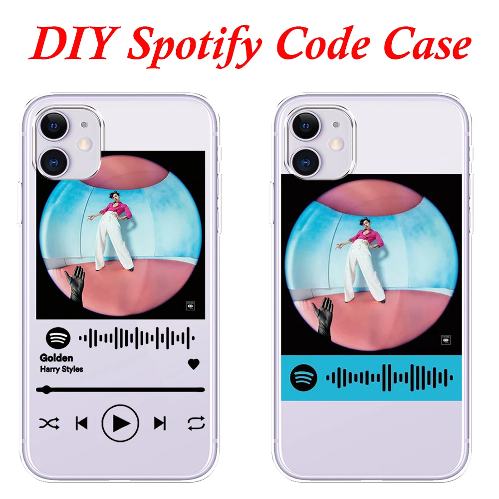 Пользовательский чехол для телефона с кодом Spotify iPhone XS Max XR X SE 2020 силиконовая