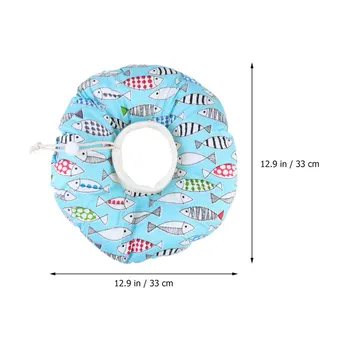 

1 Pc Fish Pattern Soft Pet Collar Anti-Bite Anti-Lick Collar Cat Sterilization Neck Collar (Size XS)