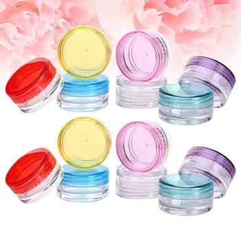 

56pcs Empty Round Pot Jars Plastic Cosmetic Containers Set Storage Container for Storage Liquid Creams Sample (Mixed Color)