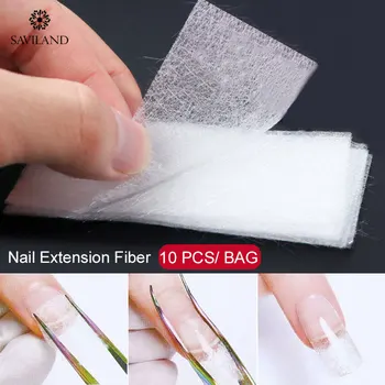 

SAVILAND DIY Fiber Glass Acrylic Nail Extension Tips for UV Gel Silk Fiberglass French Salon Manicure Accessory Nail Art Tools