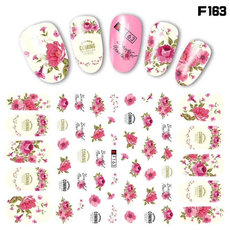 

1 Sheet Pink Plum/Garden Flowers/Blossoms 3D Embossed Nail Sticker Spring Flowers Adhesive DIY Manicure Slider Nail Art Tips