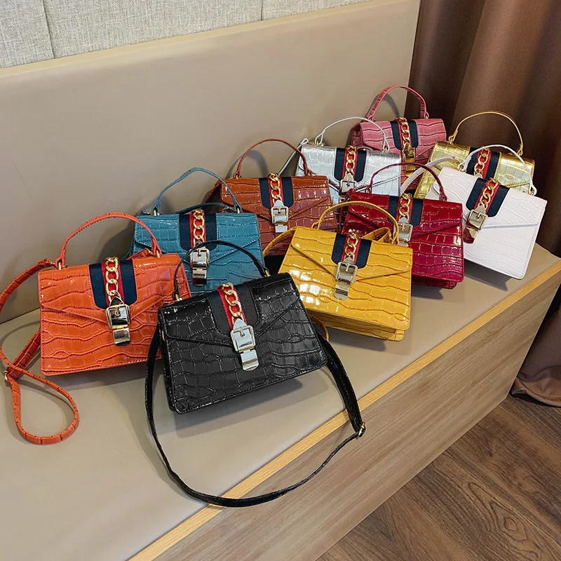 

Bags for Women 2020 Shoulder Bag Crocodile Pattern PU Handbag Designer Brand Handbags High Quality Retro Purses and Handbags New