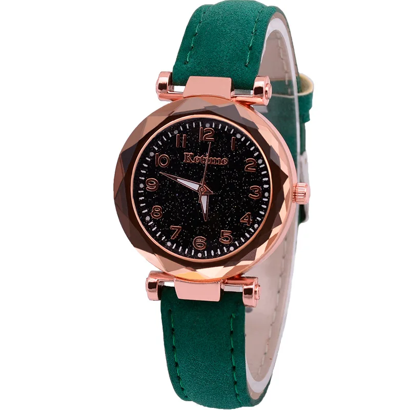 Green no bracelet Новинка, звездное небо, женские часы-браслет, повседневные женские наручные часы, кварцевые наручные часы, женские часы, Reloj Mujer Relogio Feminino - Цвет: Green no bracelet