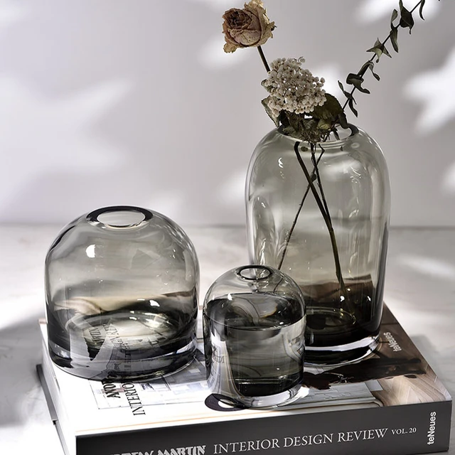 Jarrones decorativos moderno Glass flower vase home decoration salon  accessories terrarium Nordic vases Vaso para planta room - AliExpress