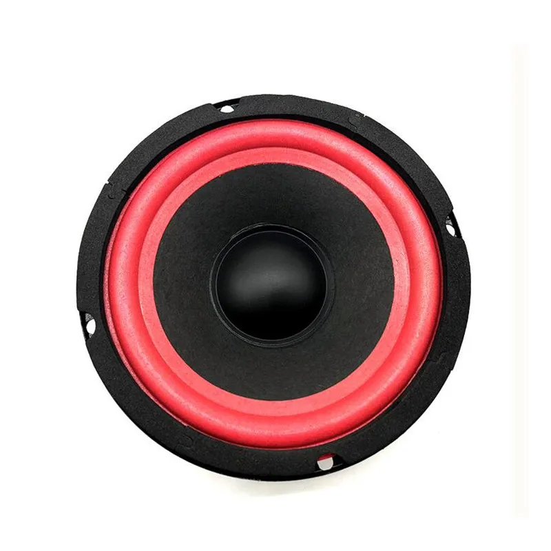 US $21.07 8 Inch Cylinder Tunnel Car Audio Subwoofer DIY Modification Speaker Red Foam Edge Full Frequency Waterproof Polyplastic Cone