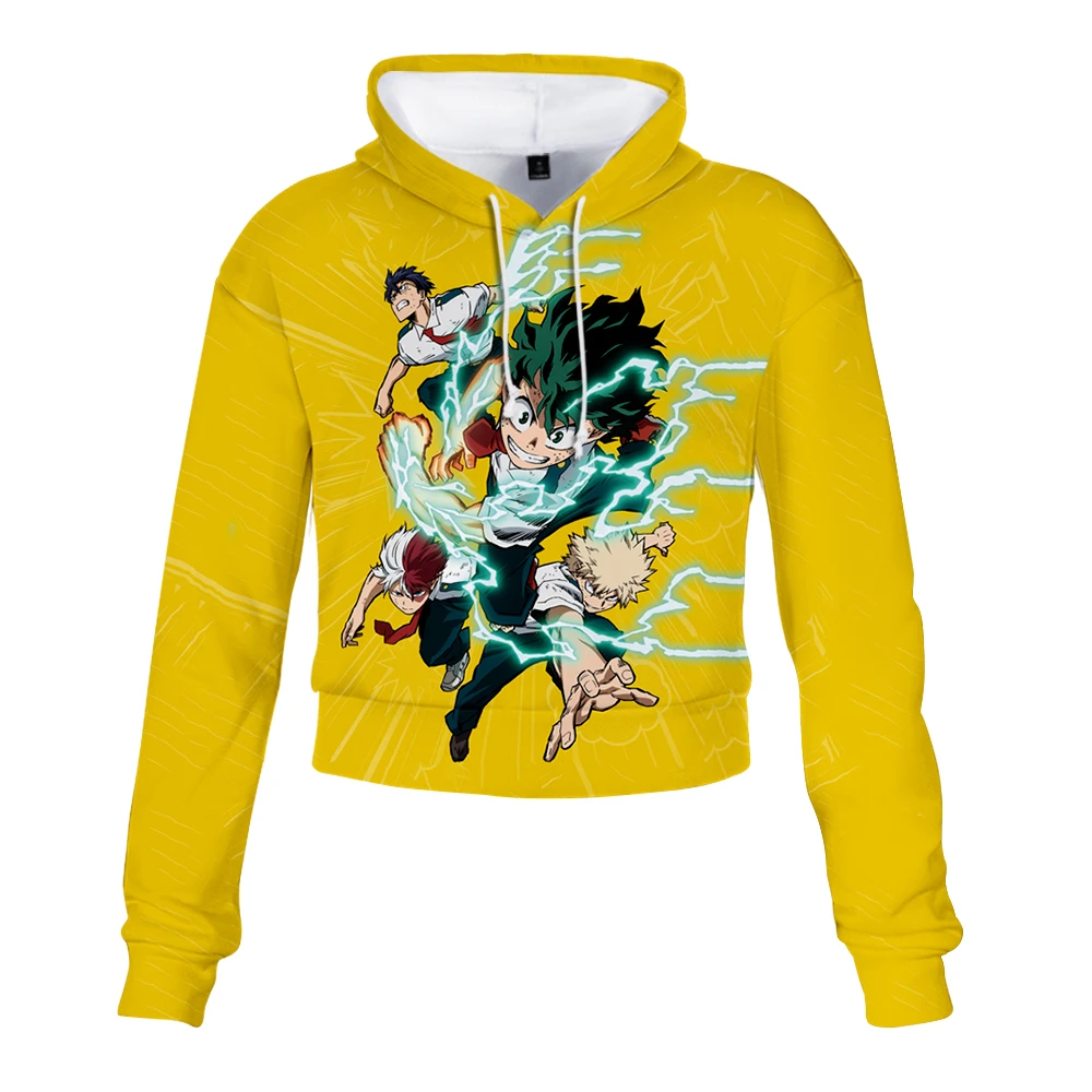 my hero academia crop hoodie