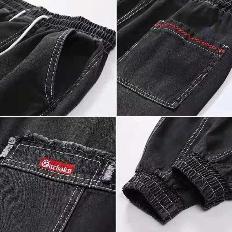 New Streetwear Hip Hop Cargo Pants Men's jeans Cargo Pants Elastic Harun pants Joggers In Autumn and Spring Men Cloth
