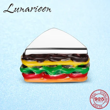 

Fashion 925 Sterling Silver exquisite sandwich Enamel beads Fit Original Pandora Charm Bracelet fine Jewelry making