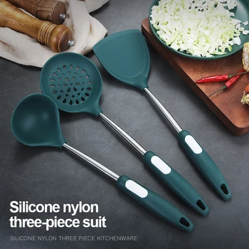 

Silicone Cooking Utensils Set spatula Non-stick Shovel cooking Soup spoon set Heat-resistant Design kitchen accessories tool