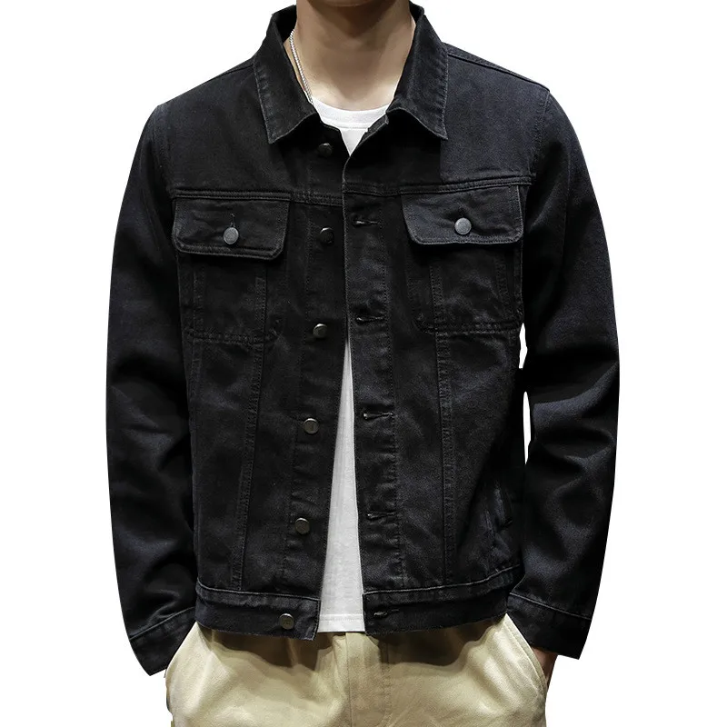 Autumn Winter Denim Jacket Men Korean 