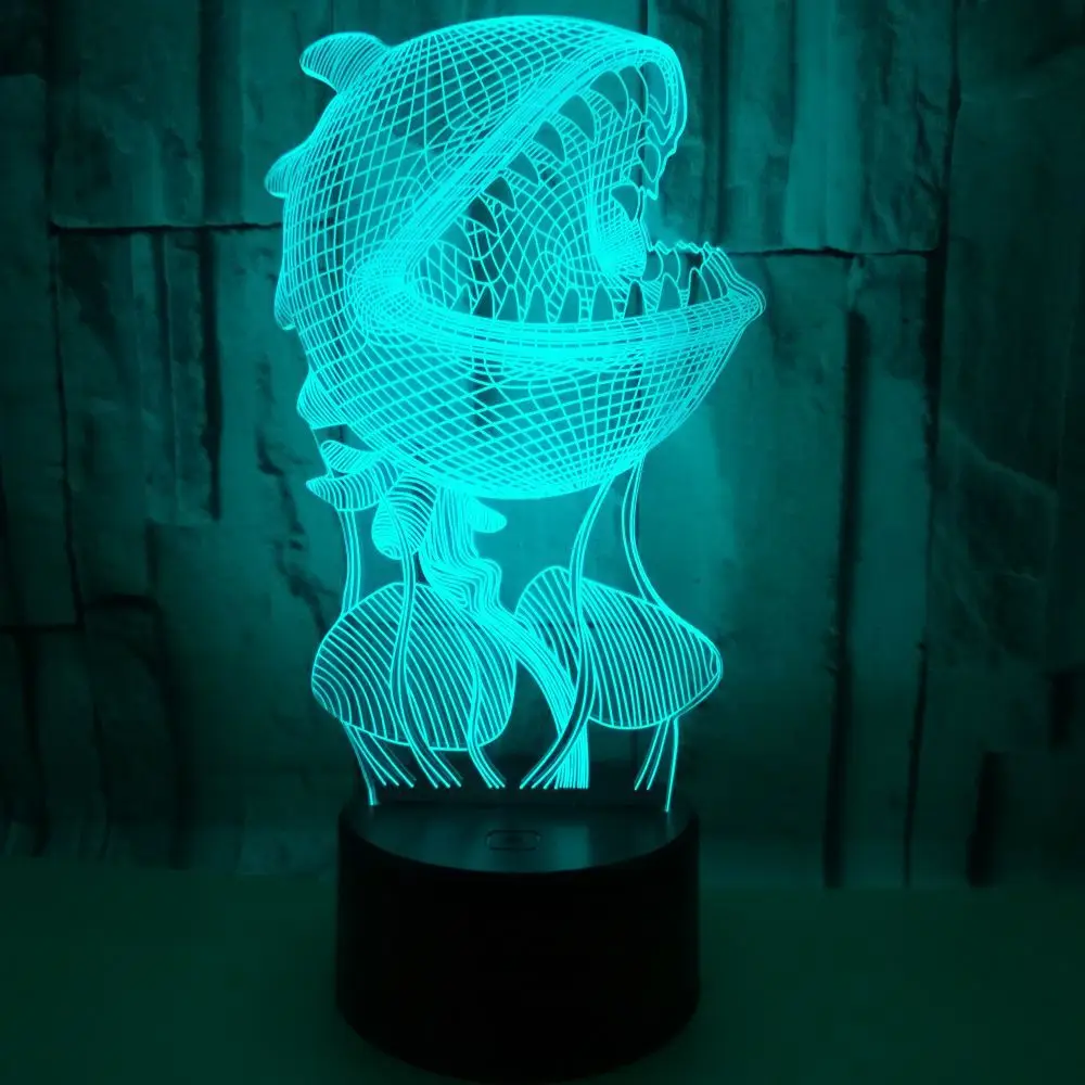 

Foreign Trade Hot Sales Pearl Shell 3D Lamp Colorful Gradient Small Night Lamp Touch Control Gift Flower 3D Visual Lamp