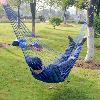 

Portable Travel Camping Garden Nylon Hammock Sleeping Bed Durable Hanging Mesh Swing for Household Garden Accessories