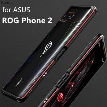Перейти на Алиэкспресс и купить Чехол для ROG Phone2 роскошный ультра тонкий алюминиевый бампер для Asus ROG Phone 2 ZS660KL + 2 пленка (1 передняя + 1 задняя)