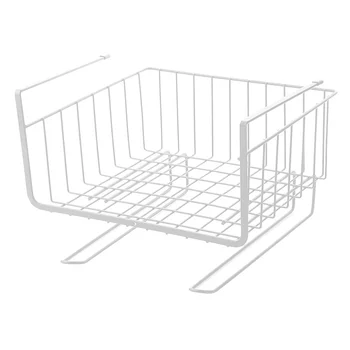 

2pcs Simple Cabinet Storage Rack Under Table Storage Shelf Cabinet Partition Layered Rack (Black, 2pcs/Pack)