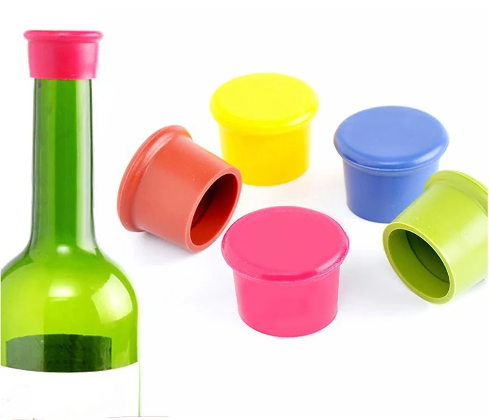 Кухня многоцветная силиконовая Кнопка пивная пробка для винной бутылки для бара вечерние заглушки крышки бутылки идеальный дом Рождественский инструмент