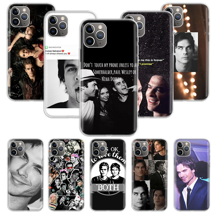 The Vampire Diaries Damon Salvatore Soft Phone Case For Iphone 11 12 13 Pro Max Xr X Xs Mini Apple 8 7 Plus 6 6s Se 5s Fundas Phone Case Covers Aliexpress