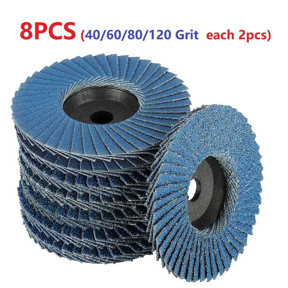 8pcs 3Inch/75mm Grinding Wheel Sanding Discs Wood Cutting Abrasive Disc For Angle Grinder 40/60/80/120 Grids