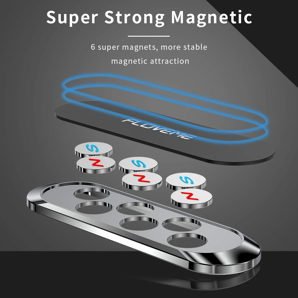  FLOVEME Mini Streifen Form Magnetische Metall Auto Telefon Halter Stehen Für iPhone Magnet Für Auto