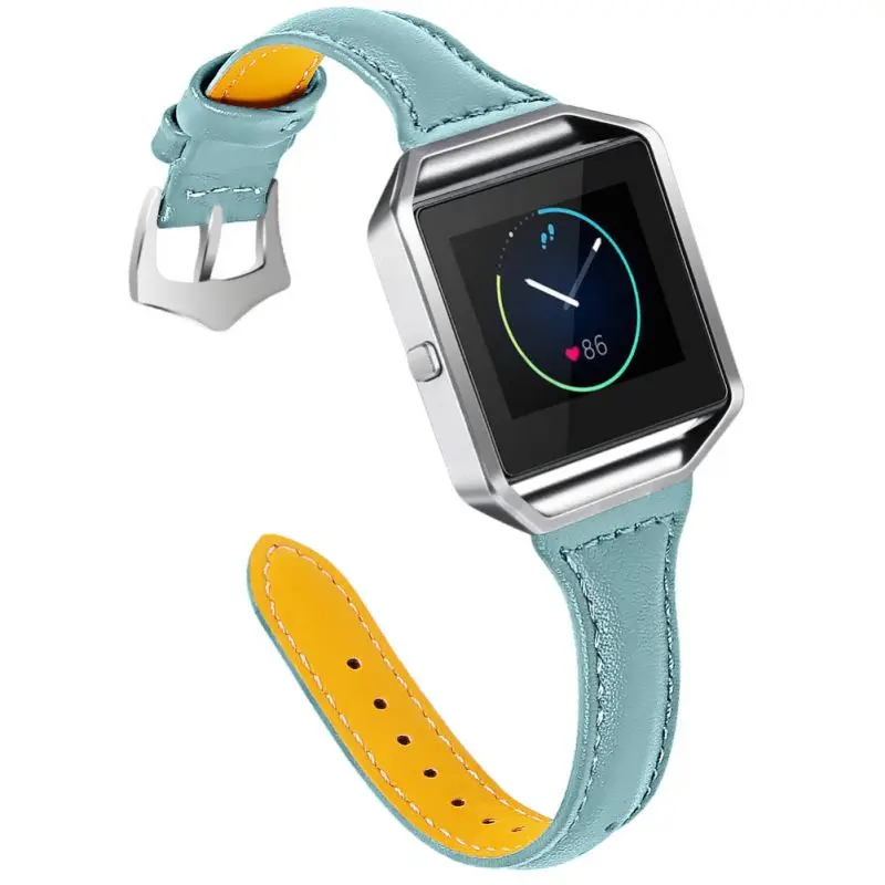 Ремешок для часов с корпусом для Fitbit Blaze, регулируемый кожаный ремешок для наручных часов Сменные аксессуары