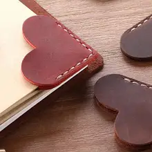 Винтажная кожаная Закладка ручной работы, мини-угловой маркер, Закладка, подарок для учителя, для чтения, натуральная кожа, книга, A5N3