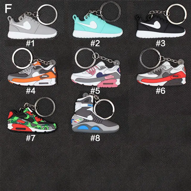 176 стилей, AirForce AirJordan, баскетбольный брелок в форме обуви для мужчин, детский подарок, AJ1, брелок для обуви, баскетбольные кроссовки, держатель для ключей - Цвет: air running shoes