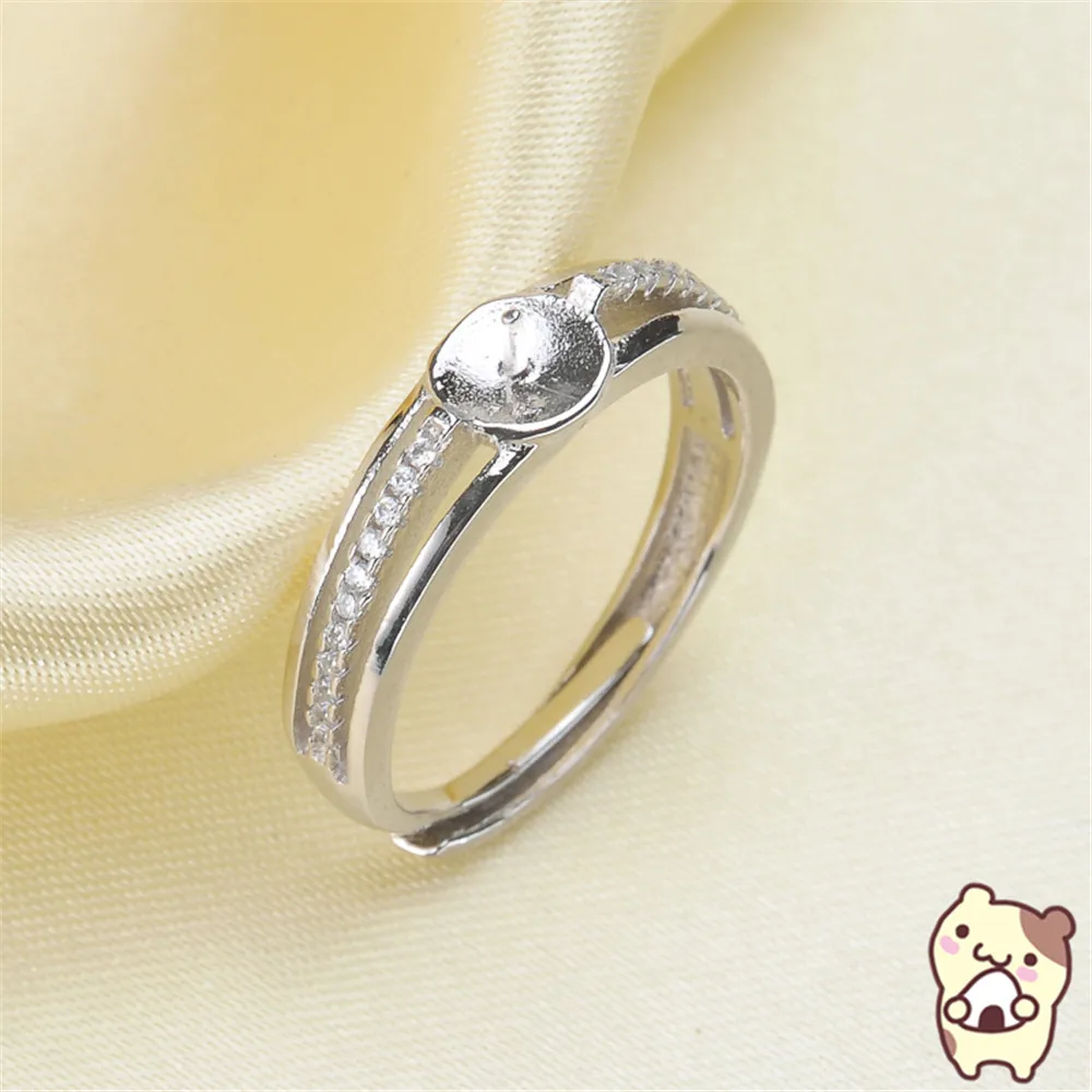 

Free Shipping Wholesale Silver Plated Pearl Ring Accessories Types Creative Ring for Women DIY Pearl jewelry Gifts 2019J068
