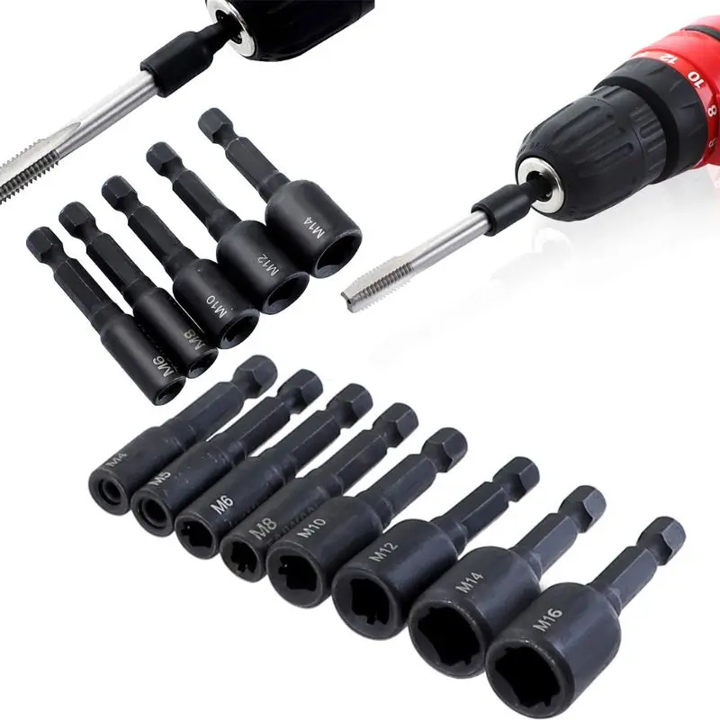 M4 M16 Tap Socket Collet Wrench Set Machine Die Dello Zoccolo Hex Shank