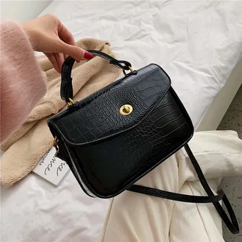 

Casual Stone Pattern Handbags Women PU Leather Shoulder Crossbody Bags NEW Female Square Package Female Purse Clutch Hot