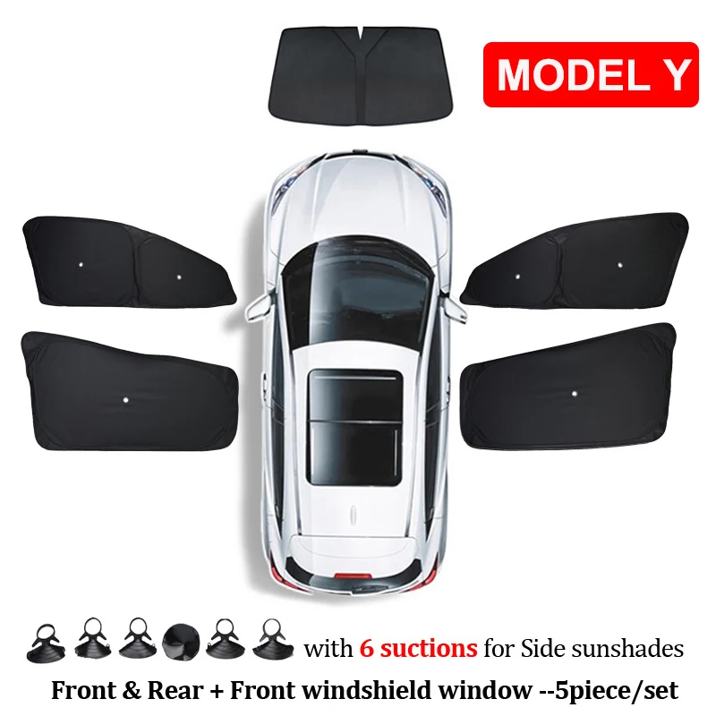 seat covers Upgrade Privacy Sunshade With Suction Cup for Tesla Model 3 Y S X 2021 2022 Car Side Window Sun Shade Blind Shading Windshield car decal stickers Other Exterior Accessories