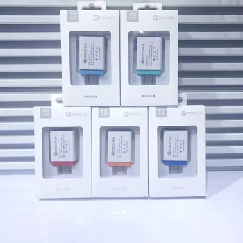 

Quick Charge 3.0 USB Charger 18W QC3.0 QC Turbo Fast Charger For s20 s10 11 pro max Wall Mobile Phone Charger With packaging