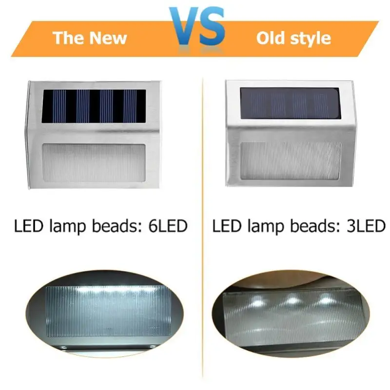 

Solar Led Light 3LED 6LED Solar Power Lamp Outdoor Energy Saving Lamps Courtyard Pathway Garden Wall Light Waterproof Lighting