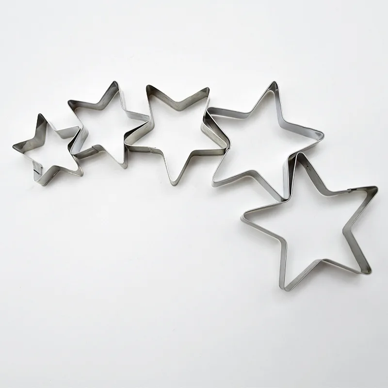 Fondant Tool 5pcs Five-pointed Star Cookie Cutter Die Bakery